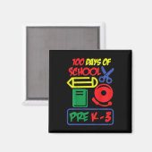 Aimant Enfants Pré K-3 - 100 Jours D'École (Recto/Verso)