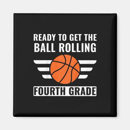 Aimant Enfants Premier jour de 4e année Garçons de 4e ann (Devant)