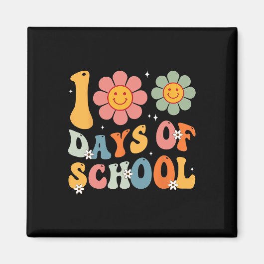 Aimant Enfants Retro Super 100 Jours Joyeux 100E Jour De  (Devant)