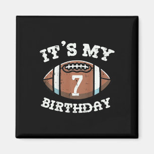 Aimant Enfants Son 7e anniversaire Football américain 7 a