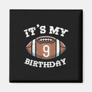 Aimant Enfants Son 9e Anniversaire Football Américain 9 A