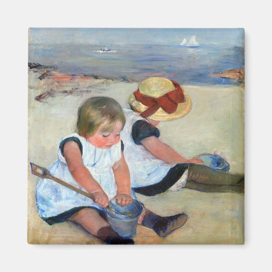 Aimant Enfants sur la plage, Cassatt (Devant)
