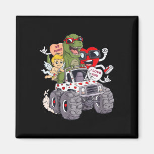Aimant Enfants Valentines Jour Coeurs T Rex Cupid Monster