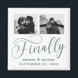 Aimant Enfin minimaliste Mariage 2 Photo Enregistrer la d<br><div class="desc">Ça valait la peine d'attendre et maintenant vous êtes enfin prêt à envoyer votre sauvegarde des dates! Ce mariage minimaliste à l'exception de la date magnets sont parfaitement simple mais super moderne. Personnalisez facilement le design en ajoutant vos propres photos, noms et date mariage. Les éléments correspondants se trouvent dans...</div>