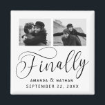 Aimant Enfin minimaliste Mariage 2 Photo Enregistrer la d<br><div class="desc">Ça valait la peine d'attendre et maintenant vous êtes enfin prêt à envoyer votre sauvegarde des dates! Ce mariage minimaliste à l'exception de la date magnets sont parfaitement simple mais super moderne. Personnalisez facilement le design en ajoutant vos propres photos, noms et date mariage. Les éléments correspondants se trouvent dans...</div>