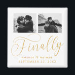 Aimant Enfin minimaliste Mariage 2 Photo Enregistrer la d<br><div class="desc">Ça valait la peine d'attendre et maintenant vous êtes enfin prêt à envoyer votre sauvegarde des dates! Ce mariage minimaliste à l'exception de la date magnets sont parfaitement simple mais super moderne. Personnalisez facilement le design en ajoutant vos propres photos, noms et date mariage. Les éléments correspondants se trouvent dans...</div>