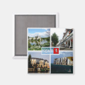 Aimant ENG006 CHÂTEAU DE LEEDS, PONT ROYAL NOUS, Douvres, (Recto/Verso)