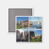 Aimant ENG007 CHICHESTER, Bosham Church et Brook House, (Recto/Verso)