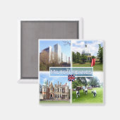 Aimant ENG011 MILTON KEINES, The Hub, Angleterre, Frigo (Recto/Verso)