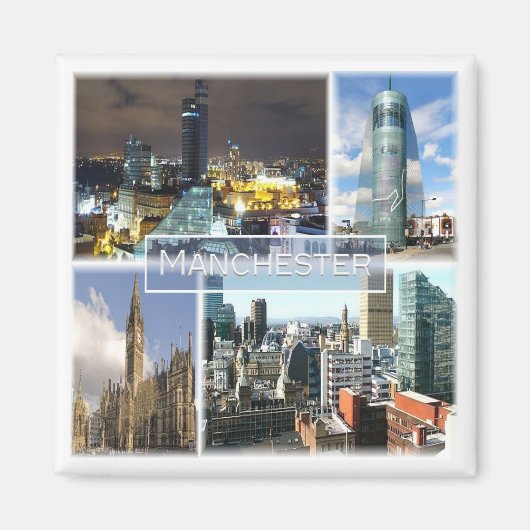Aimant ENG023 MANCHESTER, Angleterre, Europe, Frigo (Devant)