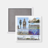 Aimant ENG025 LONDRES, Big Ben, Westminster, Frigo (Recto/Verso)
