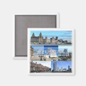 Aimant ENG027 LIVERPOOL, Angleterre, Europe, Réfrigérateu (Recto/Verso)