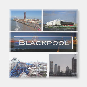 Aimant ENG031 BLACKPOOL, Lancashire, Angleterre, Réfrigér