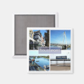 Aimant ENG035 SOUTHPORT, Angleterre, Europe, Fridge (Recto/Verso)