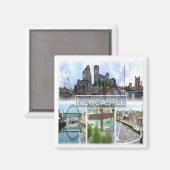 Aimant ENG047 NEWCASTLE, Angleterre, Europe, Fridge (Recto/Verso)