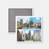 Aimant ENG050 CANTERBURY, Europe, Angleterre, Fridge (Recto/Verso)