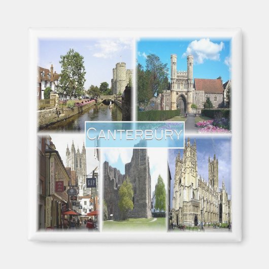 Aimant ENG050 CANTERBURY, Europe, Angleterre, Fridge (Devant)