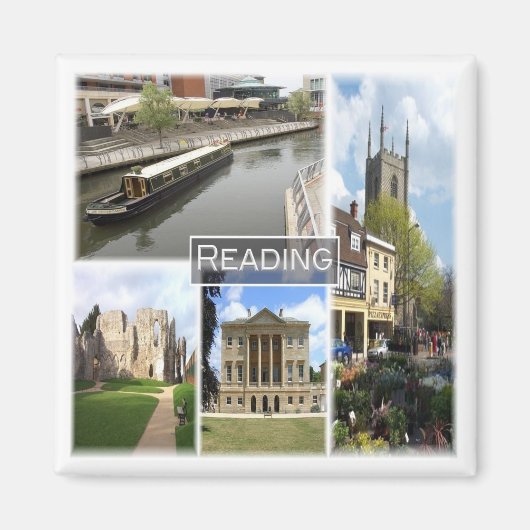Aimant ENG052 READING, Europe, Angleterre, Fridge (Devant)