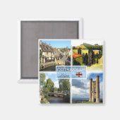 Aimant ENG104 Cotswolds, Château Combe, Réfrigérateur (Recto/Verso)