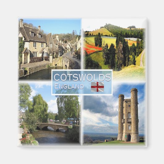 Aimant ENG104 Cotswolds, Château Combe, Réfrigérateur (Devant)