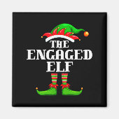 Aimant Engaged Elf Matching Family Group Christmas Party (Devant)