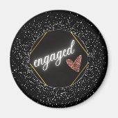 Aimant Engaged Glam Black and Silver (Devant)