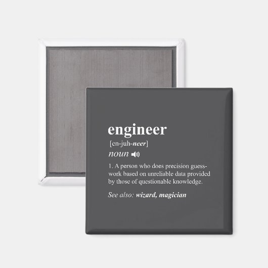 Aimant Engineer Definition Funny Engineering Mechanical C (Recto/Verso)