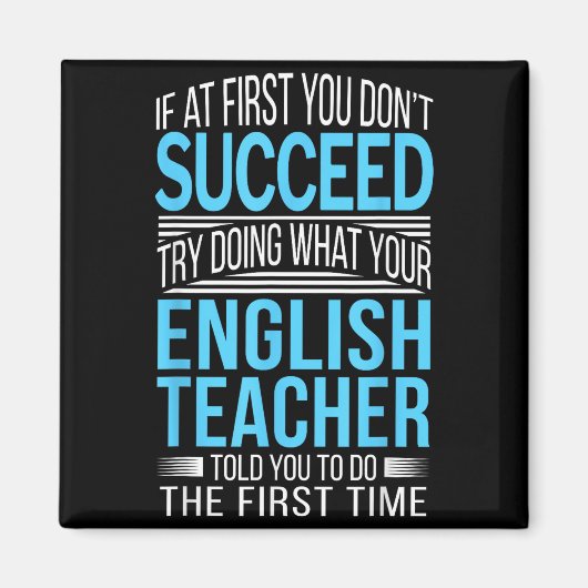 Aimant Englieacher If At First You Don't Succeed Funny Sm (Devant)
