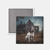 Aimant English Springer Spaniel Halloween Épouvantable (Recto/Verso)