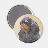 Aimant English Toy Spaniel Peinture Animal Art original (Recto/Verso)