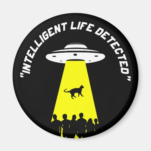 Aimant Enlèvement de chats Aliens amusant (Devant)