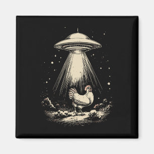 Aimant Enlèvement drôle de poulet OVNI Faisceau Alien Vin