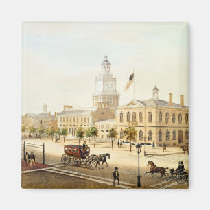 Aimant Énoncez la Chambre, Philadelphie, gravée par Der