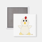 Aimant Énorme poulet blanc (Recto/Verso)