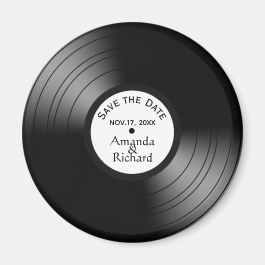 Aimant Enregistrement Album Chanson Nom Date Mariage / An (Devant)