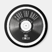 Aimant Enregistrement vinyle rétroactif noir enregistrer  (Devant)