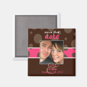 Aimant Enregistrer/Date Photo magnets/bulles de chocolat/ (Recto/Verso)