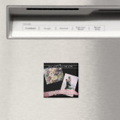 Aimant Enregistrer la date 2 photos personnalisées en noi (In Situ (Lave-vaisselle))