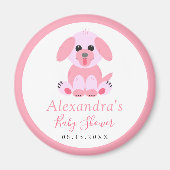 Aimant Enregistrer La Date Bébé Fille Douche Chiot Person (Devant)