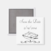 Aimant Enregistrer la date Cinderella Slipper Fairytale A (Recto/Verso)