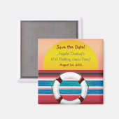 Aimant Enregistrer la date Croisière Anniversaire (Recto/Verso)