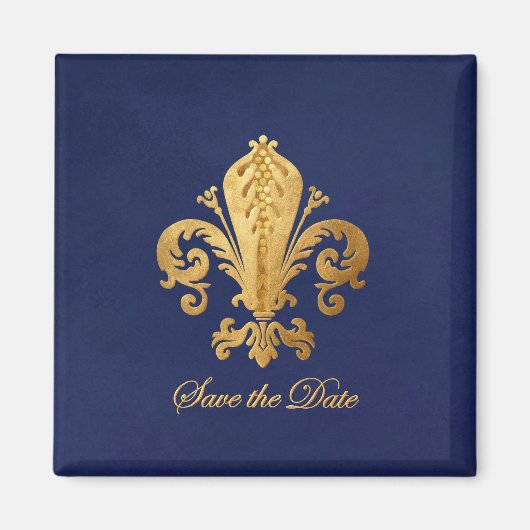 Aimant Enregistrer la date Fleur-de-lis (Devant)