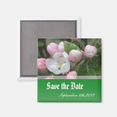 Aimant enregistrer la date, fleurs de pomme (Recto/Verso)
