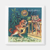 Aimant Enregistrer la date Funny Cats Mariage (Devant)