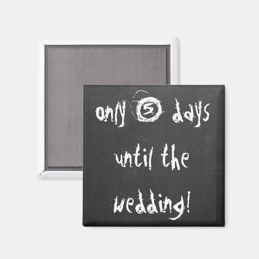 Aimant Enregistrer La Date Funny Mariage Compte À Recompt (Recto/Verso)