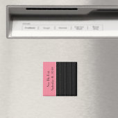 Aimant Enregistrer La Date Jacquard Noir Pinstripe Rose T (In Situ (Lave-vaisselle))
