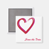 Aimant Enregistrer la date/le coeur (Recto/Verso)