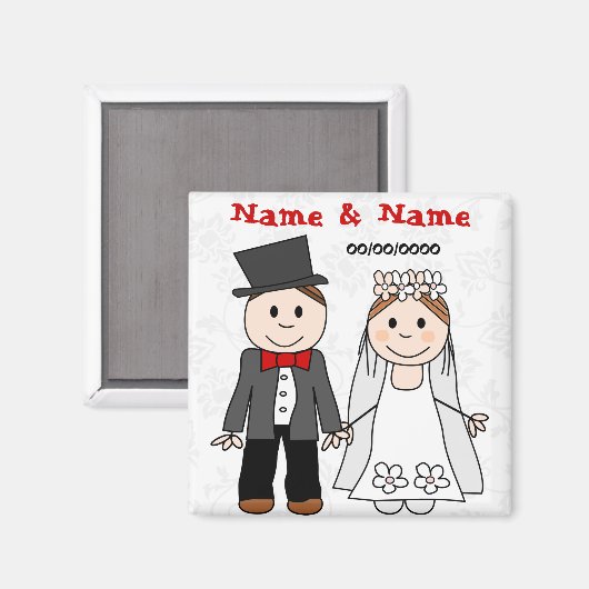 Aimant enregistrer la date, les faveurs de mariage (Recto/Verso)