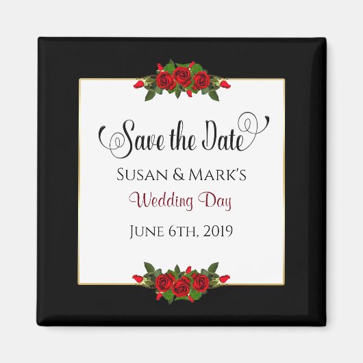 Aimant Enregistrer la date, les Magnets, la collection Re (Devant)