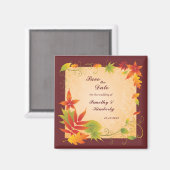 Aimant Enregistrer la date mariage automne automne automn (Recto/Verso)